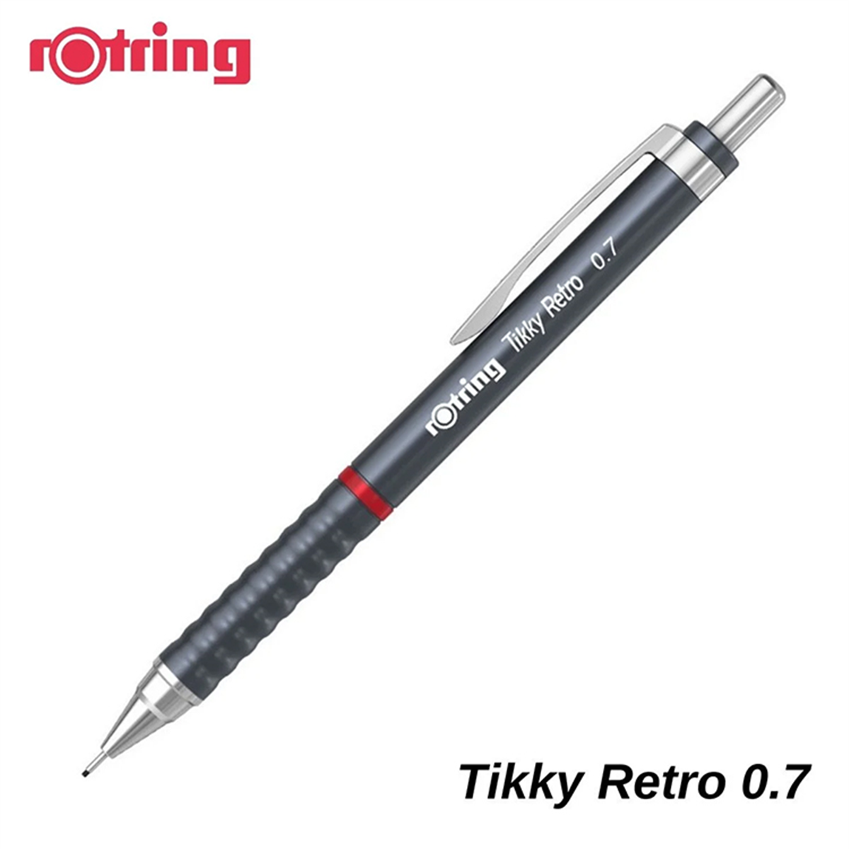 Rotring Tikky Retro Versatil Kalem Metalik Gri 0.7 Mm