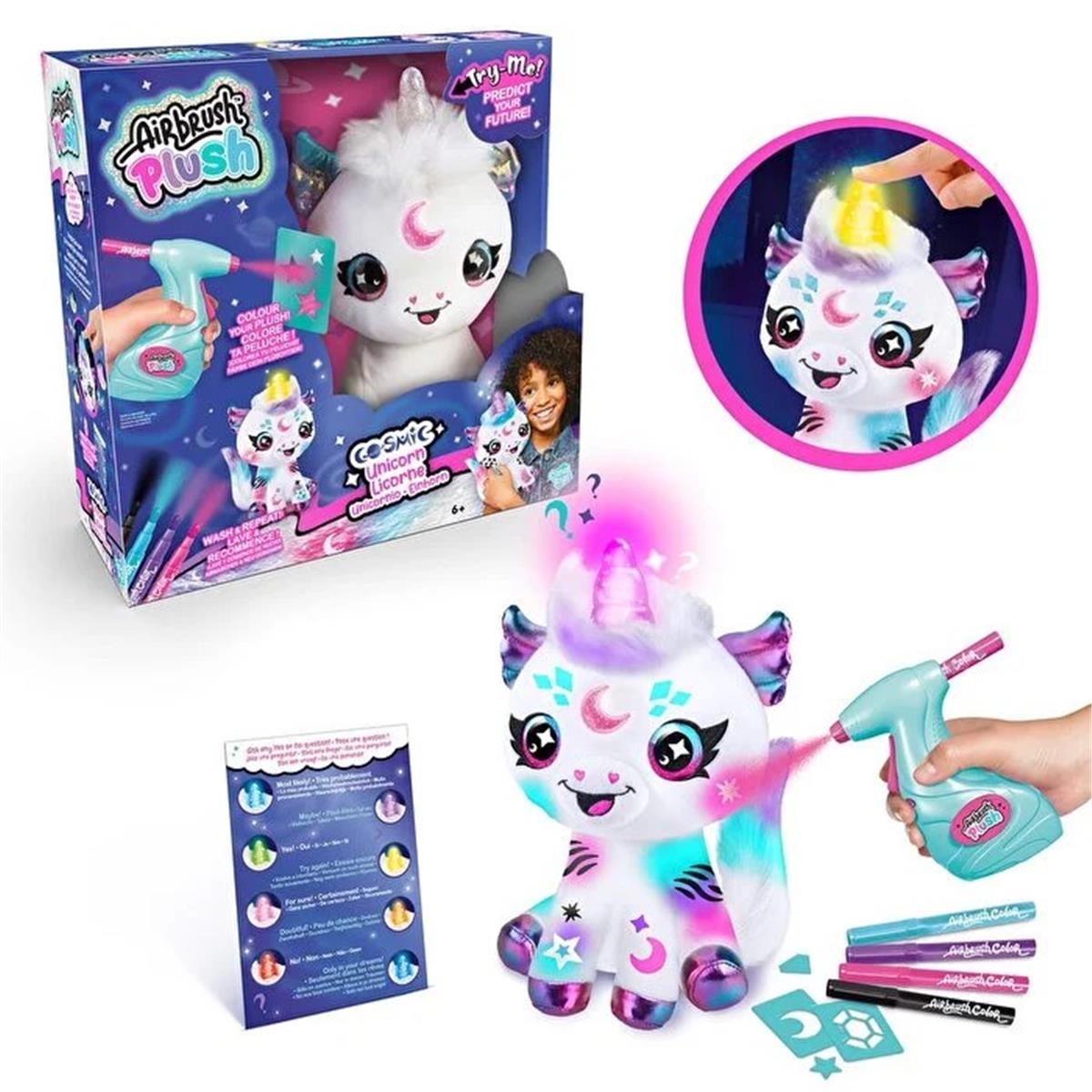 Airbrush Plush Cosmic Unicorn