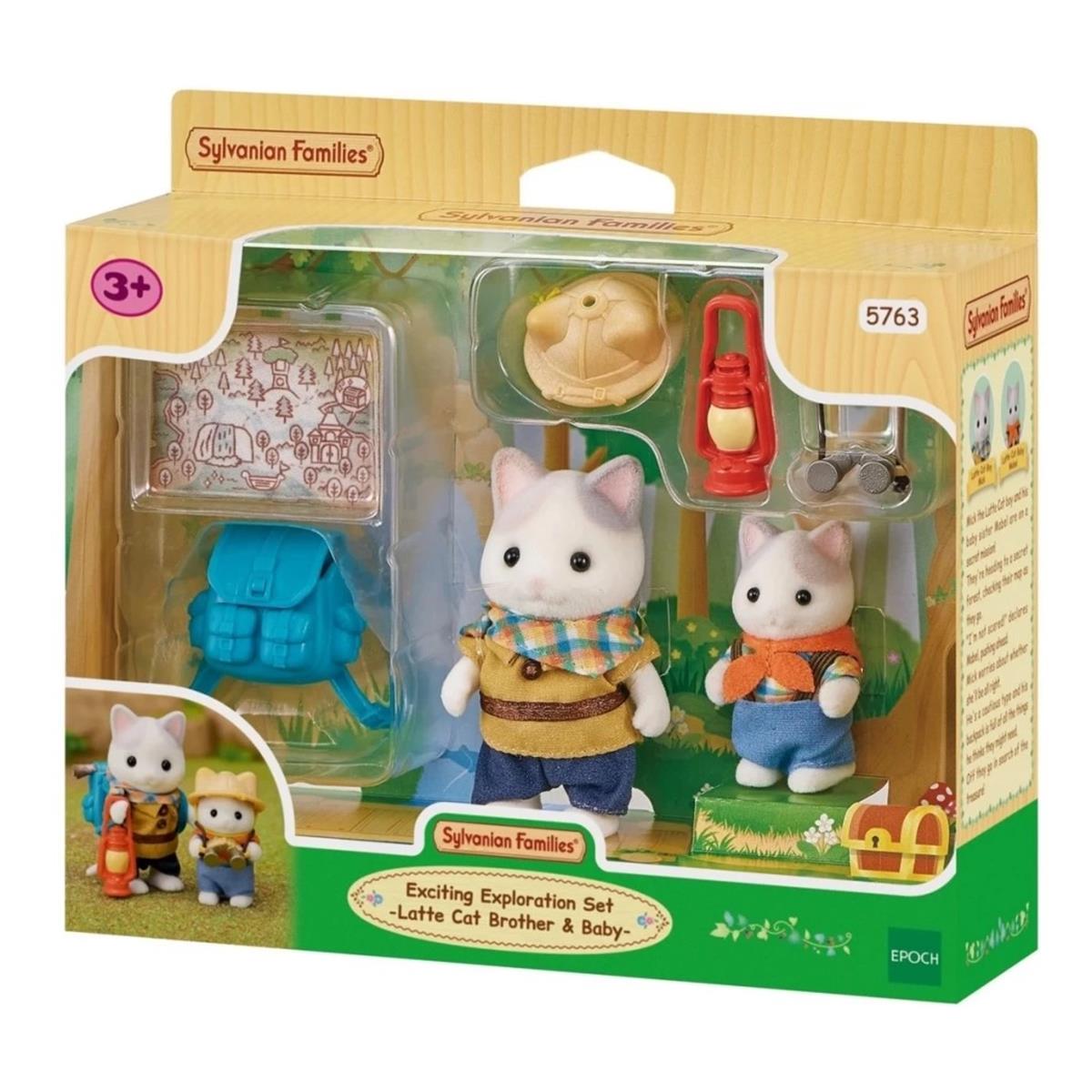 Sylvanian Families Heyecanlı Keşif Seti Latte Kedi Abi ve Bebek