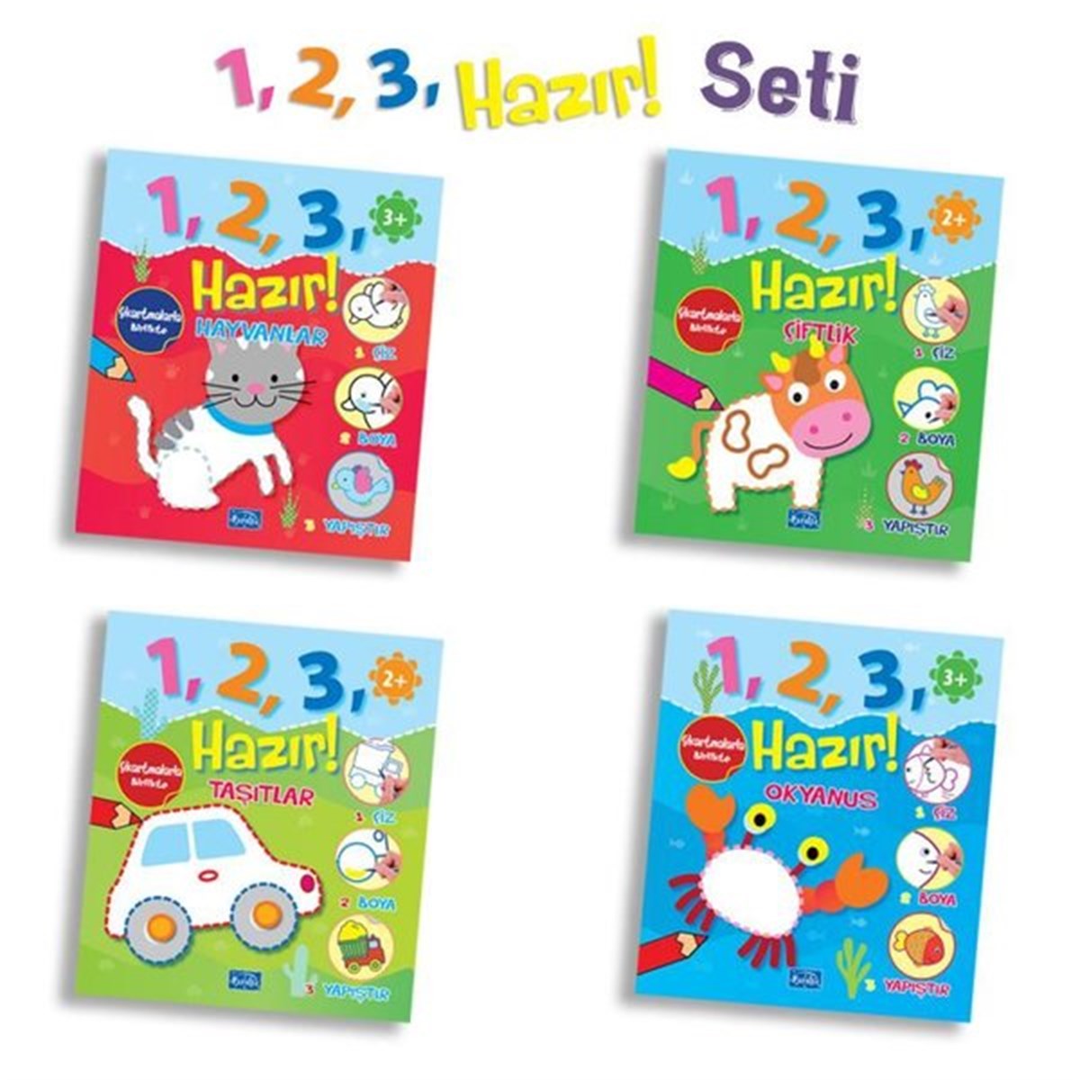 KolektifEgitim Etkinlik Kitaplari1 - 2  - 3 Hazır Seti - 4 Kitap Takım