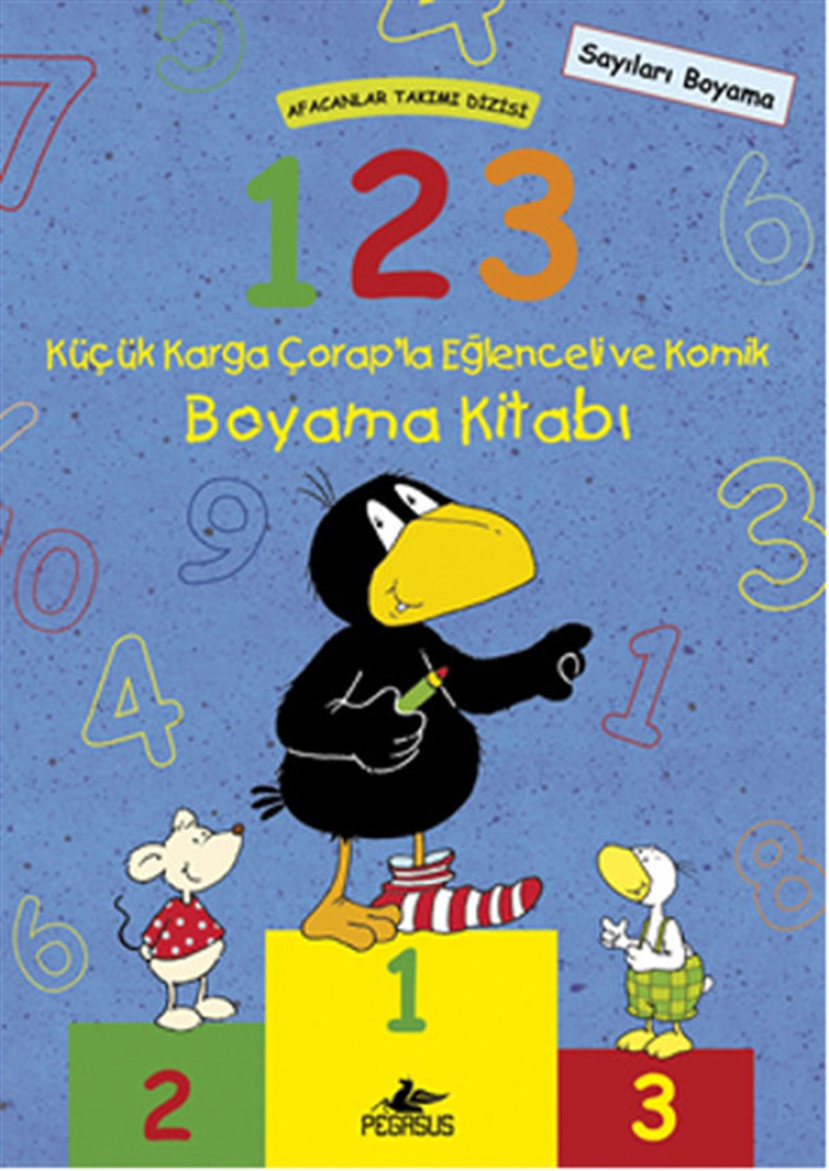 Nele MoostBoyama Kitapları1-2-3 Küçük Karga Çorap'la Eğlenceli ve Komik Boyama Kitabı