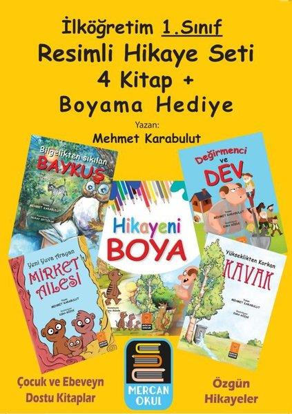 Mehmet KarabulutEgitim Etkinlik Kitaplari1. Sınıf Resimli Hikaye Seti - 4 Kitap Takım - Boyama Kitabı Hediyeli