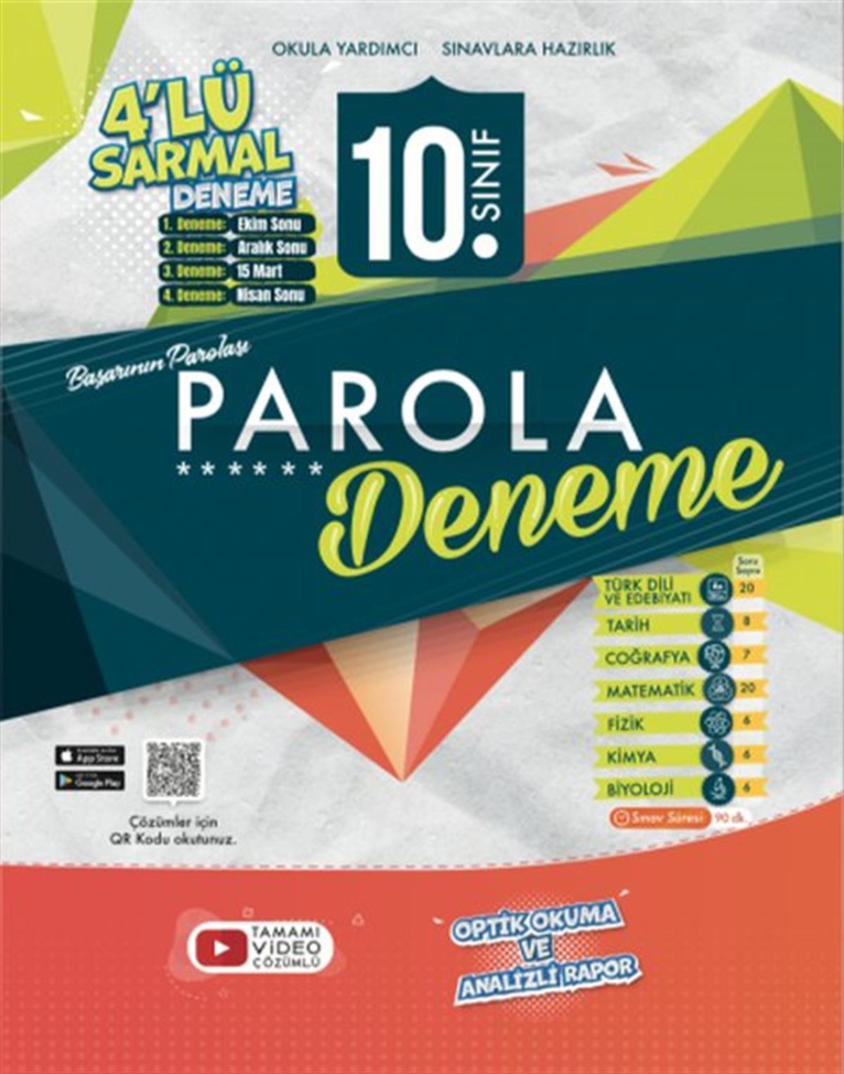 KolektifTüm Dersler10.Sınıf Sarmal Parola 4'lü Deneme
