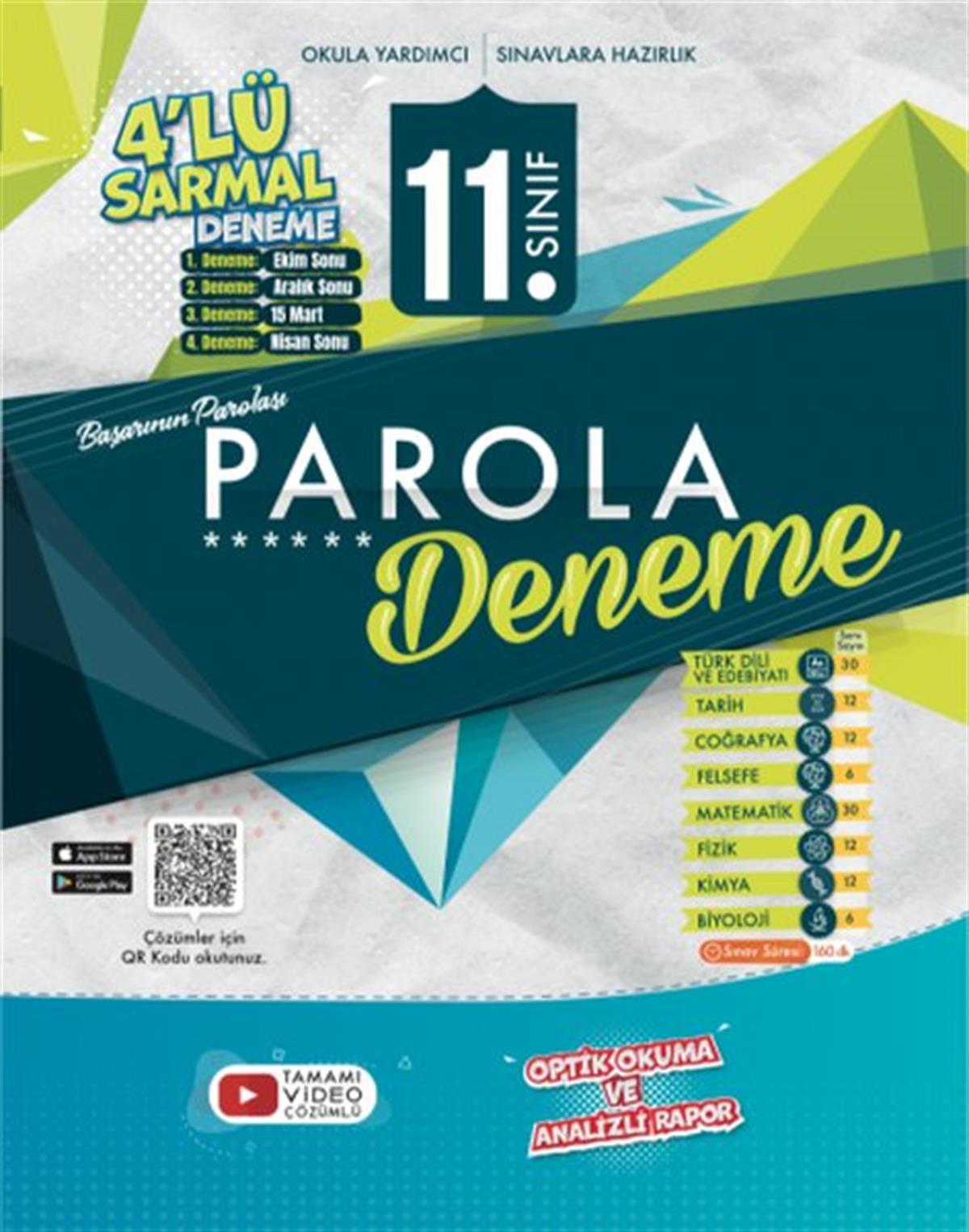 KolektifTüm Dersler11.Sınıf Sarmal Parola 4'lü Deneme