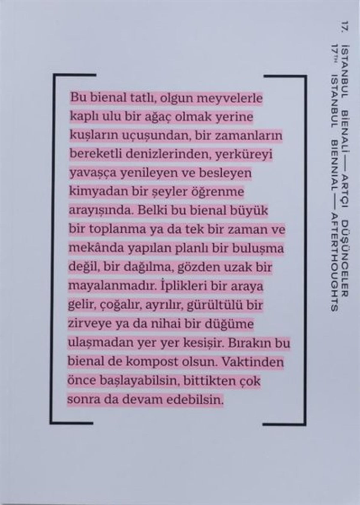 KolektifDiger Sanatlar17. İstanbul Bienali - Artçı Düşünceler