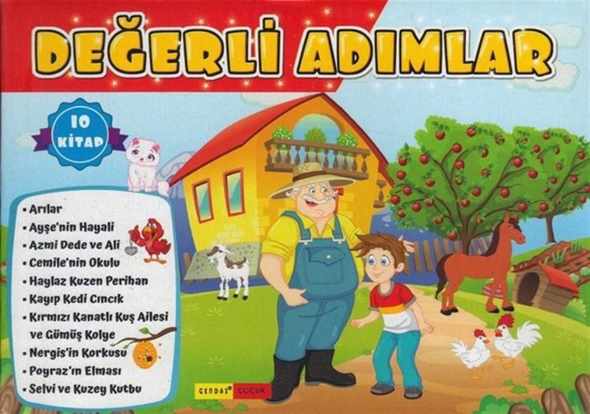 KolektifÇocuk Masal Kitapları2 ve 3. Sınıflar için Değerli Adımlar Serisi Seti - 10 Kitap Takım