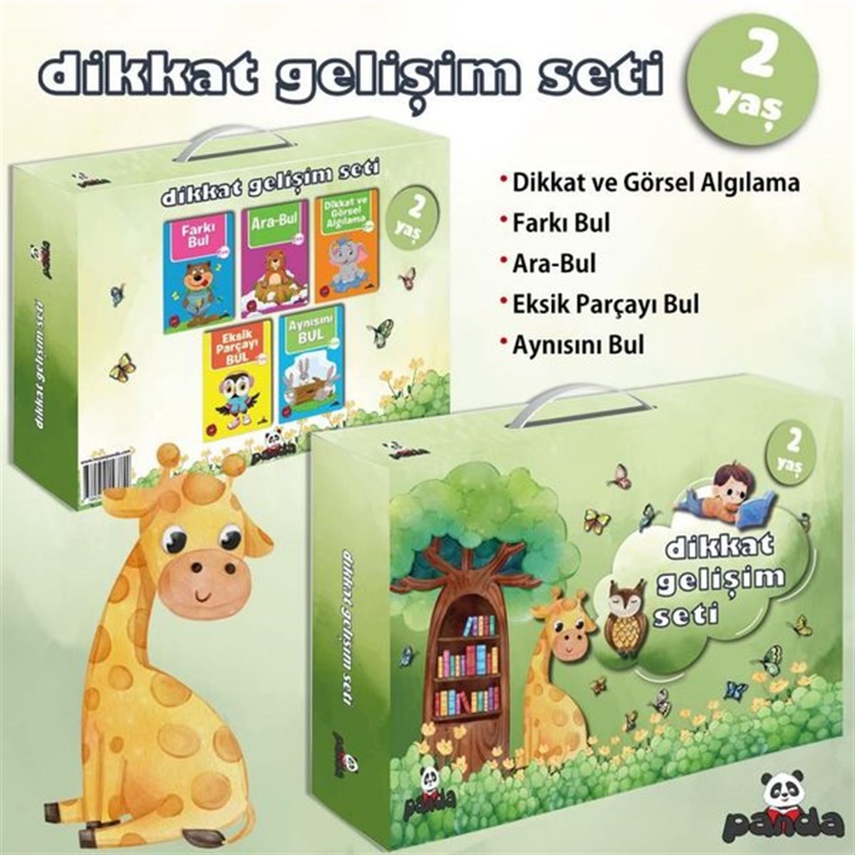 Afife ÇorukEgitim Etkinlik Kitaplari2 Yaş Dikkat Gelişim Seti - 5 Kitap Takım