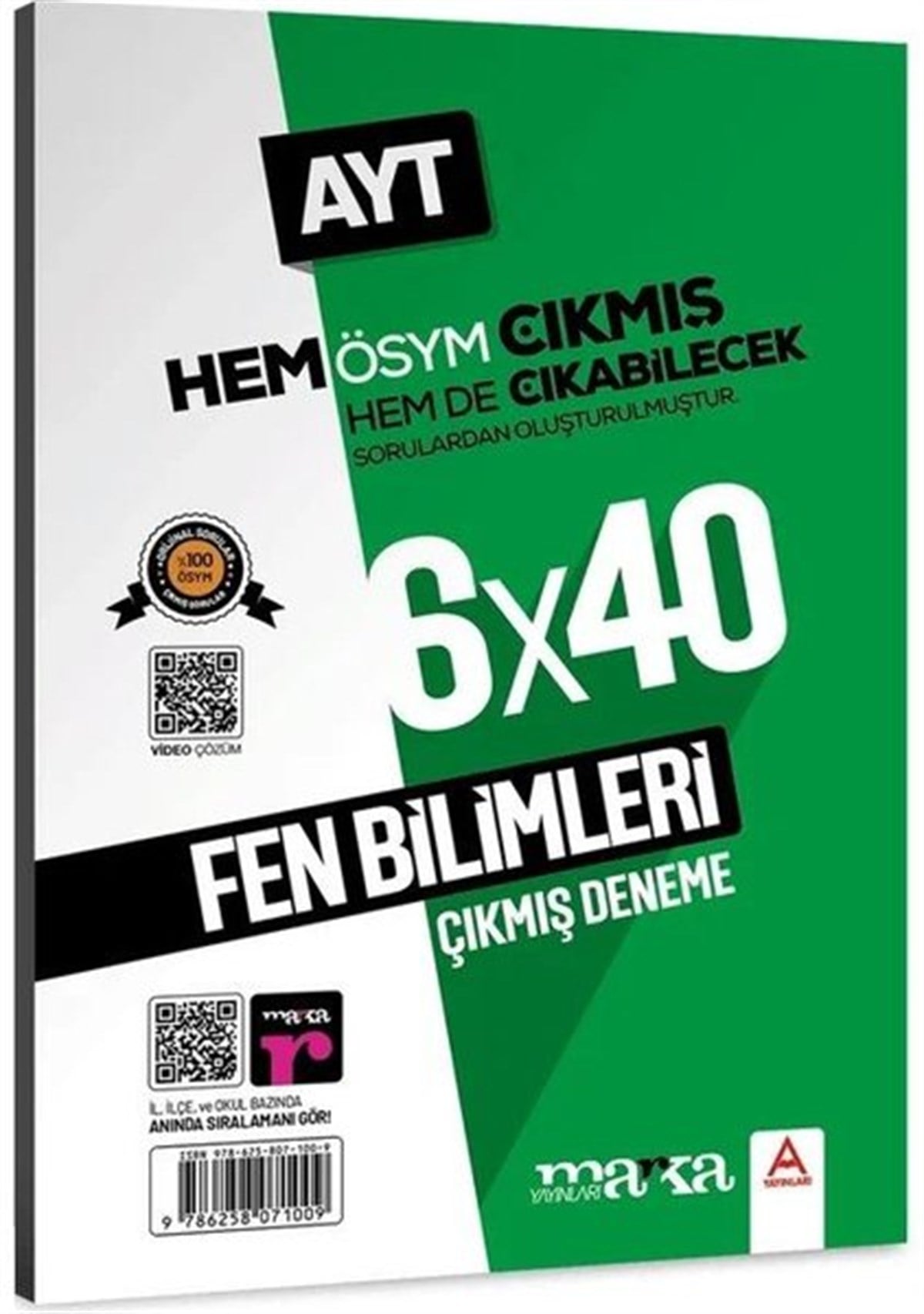 KolektifTemel Yeterlilik Testi - Alan Yeterlilik Testi (YKS-TYT/AYT)2023 AYT Fen Bilimleri 6x40 Çıkmış ve Çıkabilecek Sorular Deneme