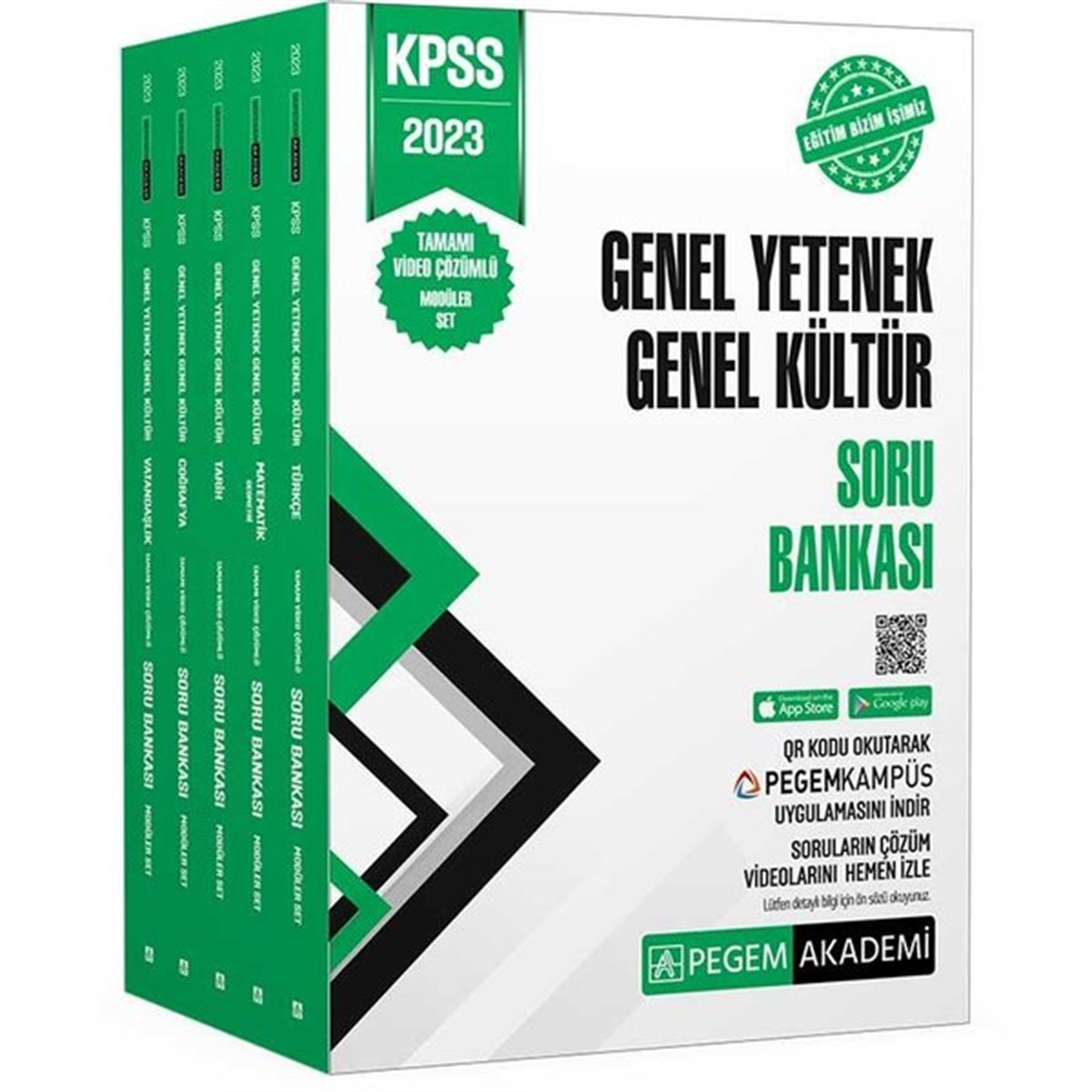 KolektifKPSS2023 KPSS Genel Yetenek Genel Kültür Tamamı Çözümlü Soru Bankası Seti - 5 Kitap Takım