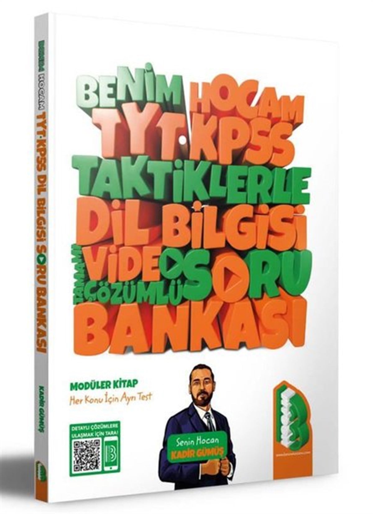 Kadir GümüşTemel Yeterlilik Testi - Alan Yeterlilik Testi (YKS-TYT/AYT)2023 TYT KPSS Taktiklerle Dil Bilgisi Tamamı Video Çözümlü Soru Bankası