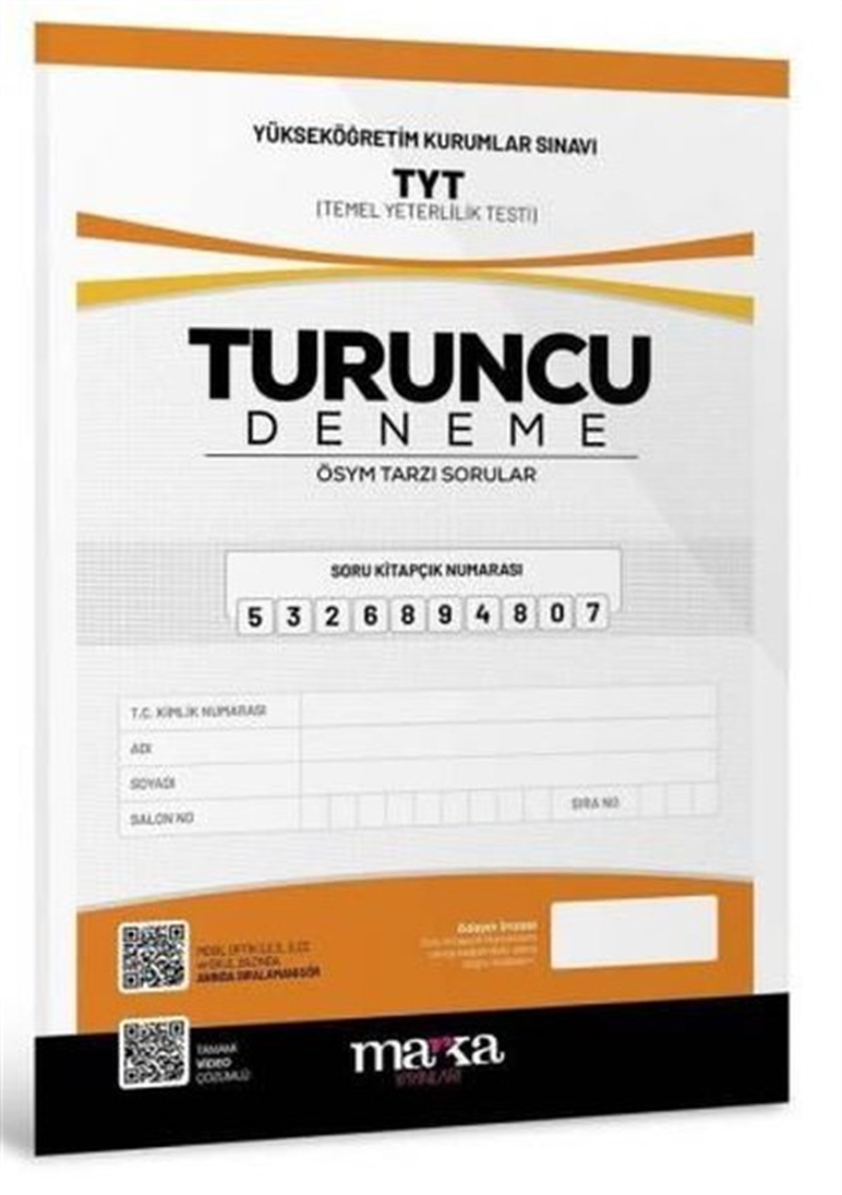 KolektifTYT Tüm Dersler2023 TYT Yeni Nesil Turuncu Deneme