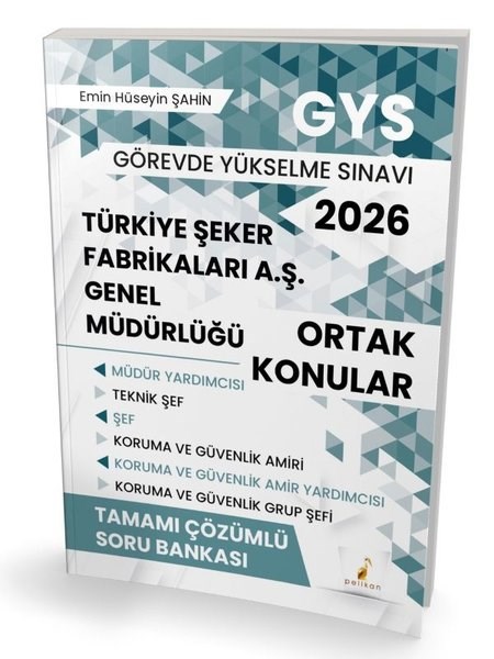 Emin Hüseyin ŞahinDiger Sinavlara Hazirlik2026 GYS Türkiye Şeker Fabrikaları A.Ş Genel Müdürlüğü Ortak Konular Tamamı Çözümlü Soru Bankası