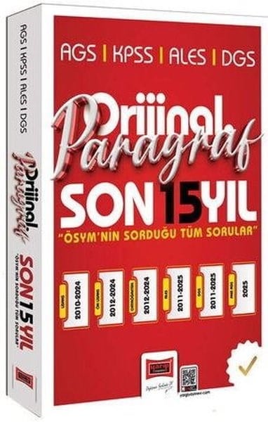 KolektifKPSS Çikmis Sorular2026 KPSS AGS ALES DGS Orijinal Paragraf 15 Yıl Çıkmış Sorular