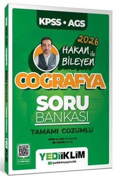 Hakan BileyenKPSS Soru Bankasi Kitaplari2026 KPSS AGS Coğrafya Tamamı Çözümlü Soru Bankası - Hakan Bileyen