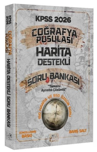KolektifKPSS Soru Bankasi Kitaplari2026 KPSS Coğrafya Pusulası Harita Destekli Soru Bankası Çözümlü