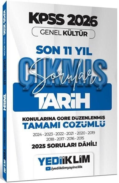 KolektifKPSS Çikmis Sorular2026 KPSS Genel Kültür Tarih Konularına Göre Tamamı Çözümlü Son 11 Yıl Çıkmış Sorular