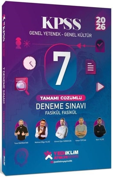 KolektifKPSS Deneme Sinavi - Yaprak Test2026 KPSS Genel Yetenek - Genel Kültür Fasikül Fasikül 7 Deneme Sınavı Tamamı Çözümlü