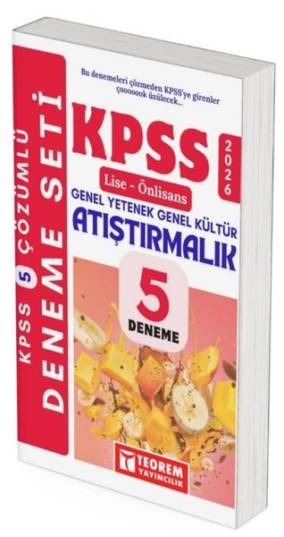KolektifKPSS Deneme Sinavi - Yaprak Test2026 KPSS Lise - Önlisans Genel Yetenek Genel Kültür Tamamı Çözümlü Atıştırmalık 5 Deneme
