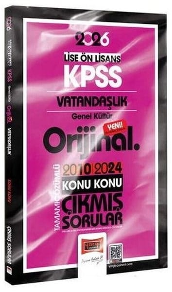KolektifKPSS Çikmis Sorular2026 KPSS Lise - Önlisans Vatandaşlık Orijinal 2010 - 2024 Konu Konu Çıkmış Sorular