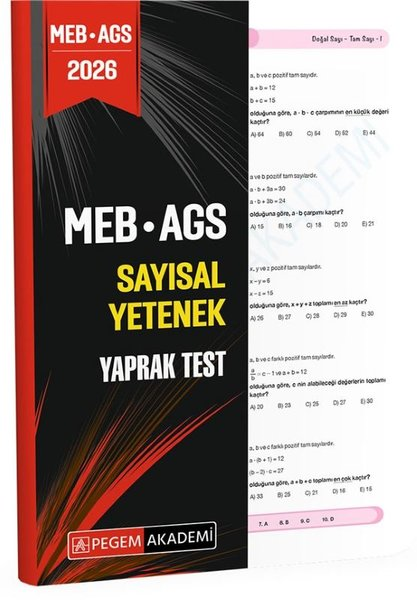 KolektifDiger Sinavlara Hazirlik2026 MEB AGS Sayısal Yetenek Yaprak Test