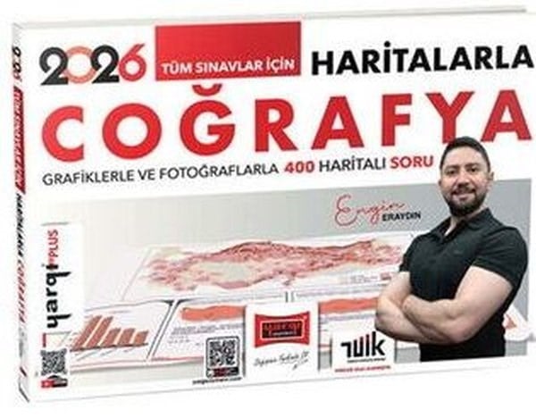 Engin EraydınKPSS Soru Bankasi Kitaplari2026 Tüm Sınavlar İçin Haritalarla Coğrafya Grafiklerle ve Fotoğraflarla 400 Haritalı Soru