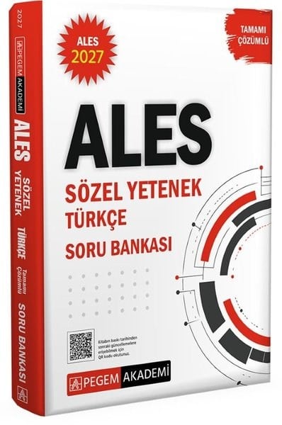 KolektifALES Soru Bankasi Kitaplari2027 ALES Sözel Yetenek Türkçe Tamamı Çözümlü Soru Bankası