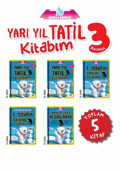 Abdullah CoşkunTüm Dersler3. Sınıf Yarı Yıl Tatil Kitabım Seti - 5 Kitap Takım