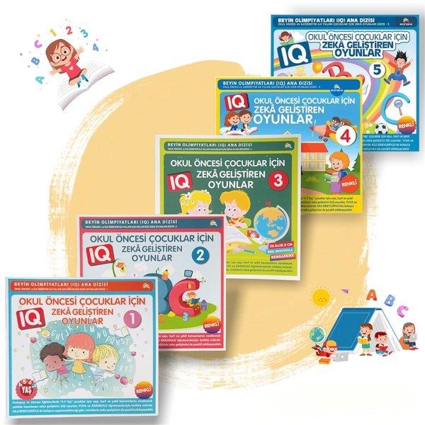 Bahar ÇelikEtkinlik Kitapları4-7 Yaş Çocuklar İçin IQ Zeka Geliştiren Oyunlar - 5 Kitap Takım