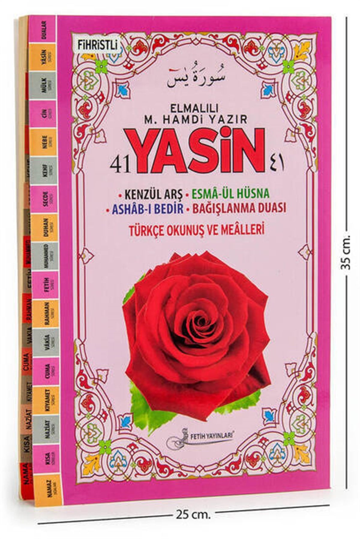 41 Yasin Kitabı - Cami Boy - 160 Sayfa - Elmalılı M. Hamdi Yazır Mealli - Fetih Yayınları - Mevlid Hediyeliği