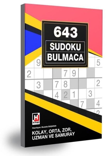 Mustafa BaşaranBilmece & Bulmaca Kitapları643 Sudoku Bulmaca - Kolay Orta Zor Uzman ve Samuray