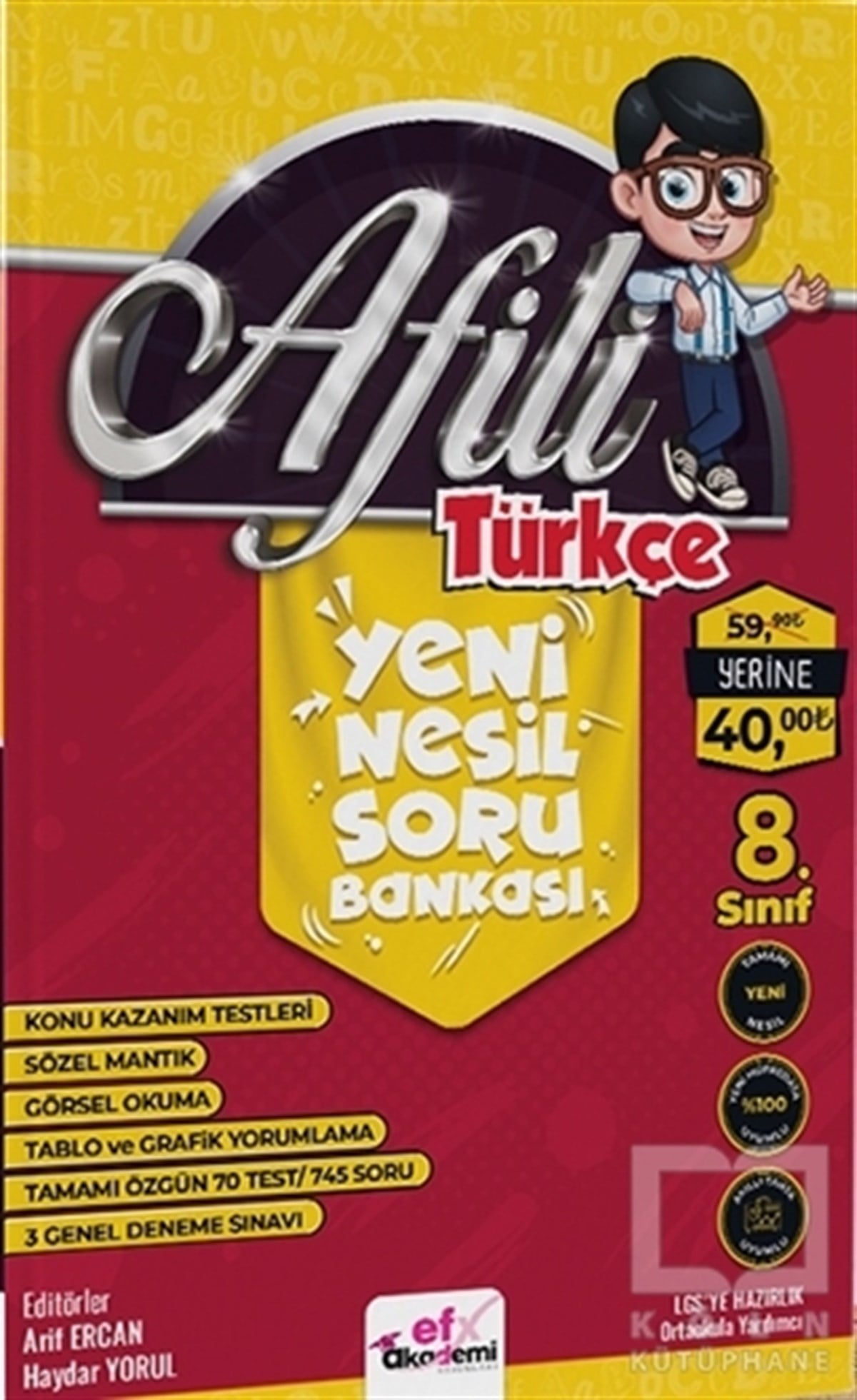 Arif ErcanSınavlara Hazırlık Kitapları8. Sınıf Afili Türkçe Yeni Nesil Soru Bankası