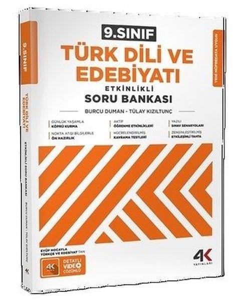 Burcu DumanTürk Dili Ve Edebiyati9. Sınıf Türk Dili Ve Edebiyatı Etkinlikli Soru Bankası