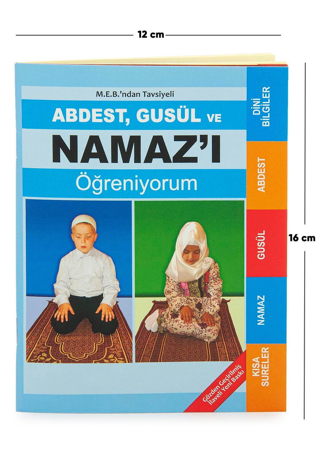 Abdest, Gusül ve Namazı Öğreniyorum Kitabı - Çanta Boy - Mavi -  M.E.B Tavsiyelidir