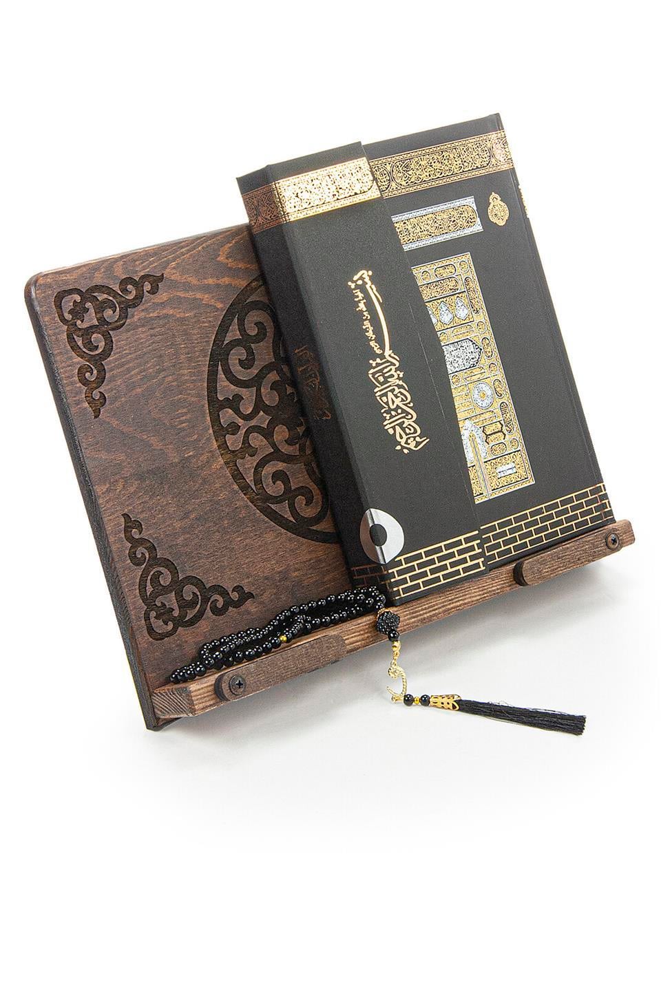 Ahşap Masaüstü Rahle Ayarlanabilir Kademeli Kitap Okuma Standı Kabeli Kuranı Kerim Seti