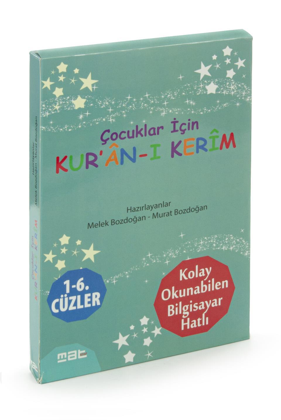 Çocuklar İçin 6 Kitaplık Set Kuranı Kerim 1-6. Cüzler