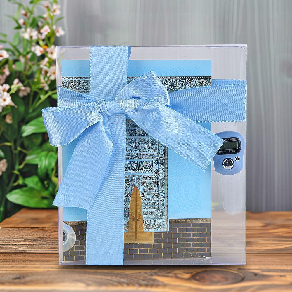 Ekonomik Yasin Kitabı(12*16 cm 80 Sayfa) Zikirmatik,Süslemeli Asetat Kutulu-Mavi