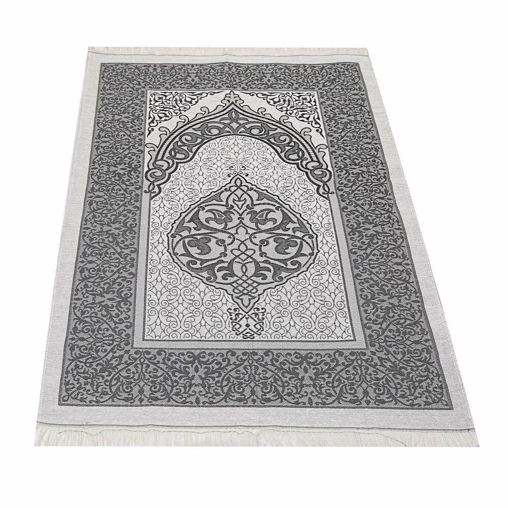 Hediyelik İpek Nur Tafta Seccade Siyah 68x110 cm - 300 gr