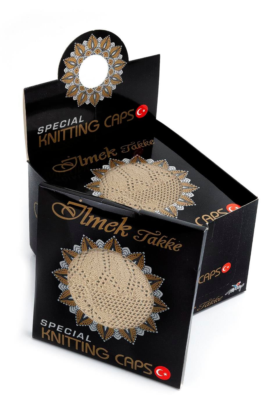 İlmek Namaz Takkesi - Krem - Adet