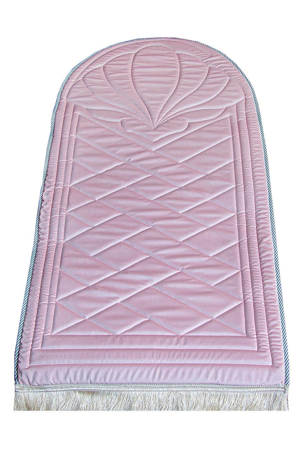 Kapitone Süngerli Yumuşak Seccade - Pembe