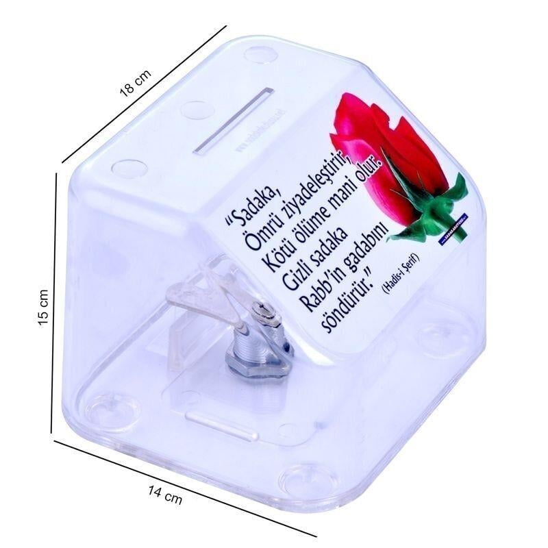 Kırılmaz Plastik Sadaka Kutusu (Büyük) 18*15*14 cm