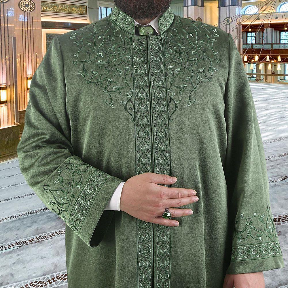 Lüks Dua İmam Cübbesi Haki Yeşil
