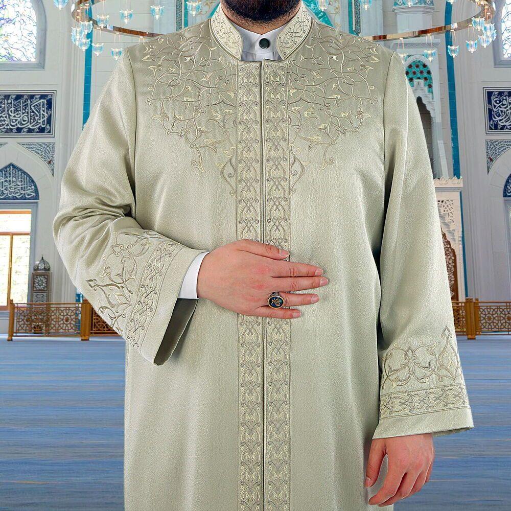 Lüks Fesebbih İmam Cübbesi Mint Yeşili
