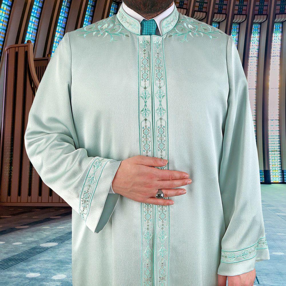 Lüks Haseki İmam Cübbesi Su Yeşili