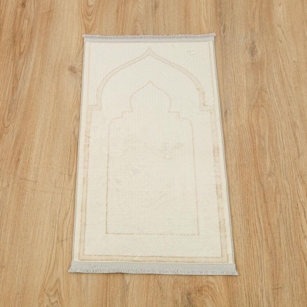 Lüks Kadife Elit Coçuk Seccade- Krem( 40*82 cm)