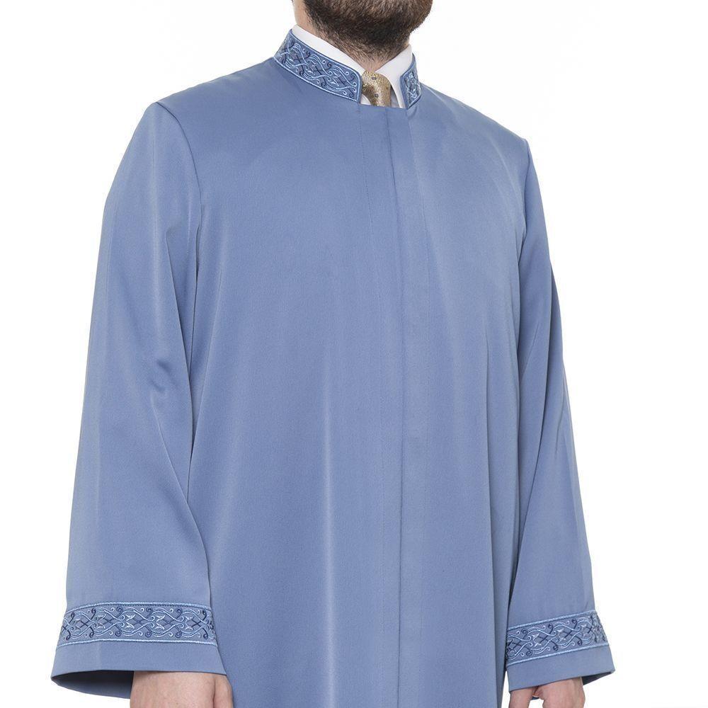 Sabuni İmam Cübbesi Boyu 180 cm den Uzunlar İçin Dar Uzun -İndigo