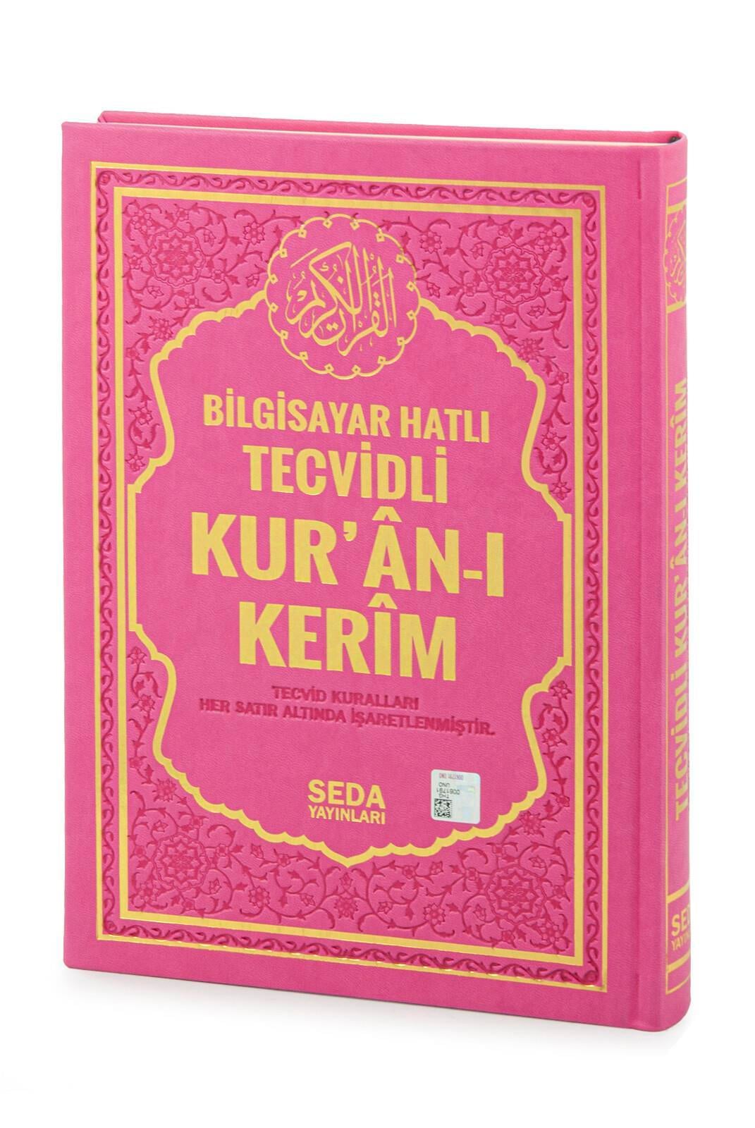 Satır Altı Tecvidli Kuranı Kerim - Bilgisayar Hatlı - Rahle Boy -  Pembe Renk - Seda Yayınları