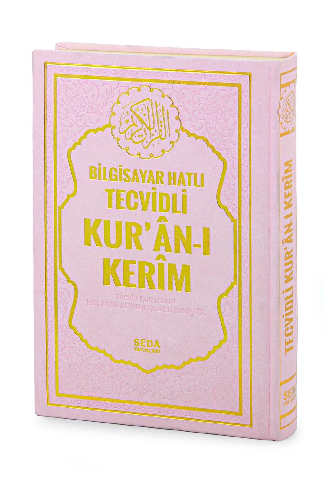 Satır Altı Tecvidli Kuranı Kerim - Bilgisayar Hatlı - Rahle Boy -  Açık Pembe Renk - Seda Yayınları