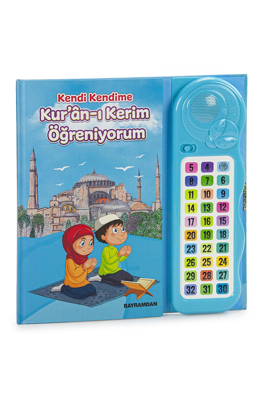 Sesli Elif Ba Kuranı Kerim Öğreten Cihaz Seti Kitaplı Mavi