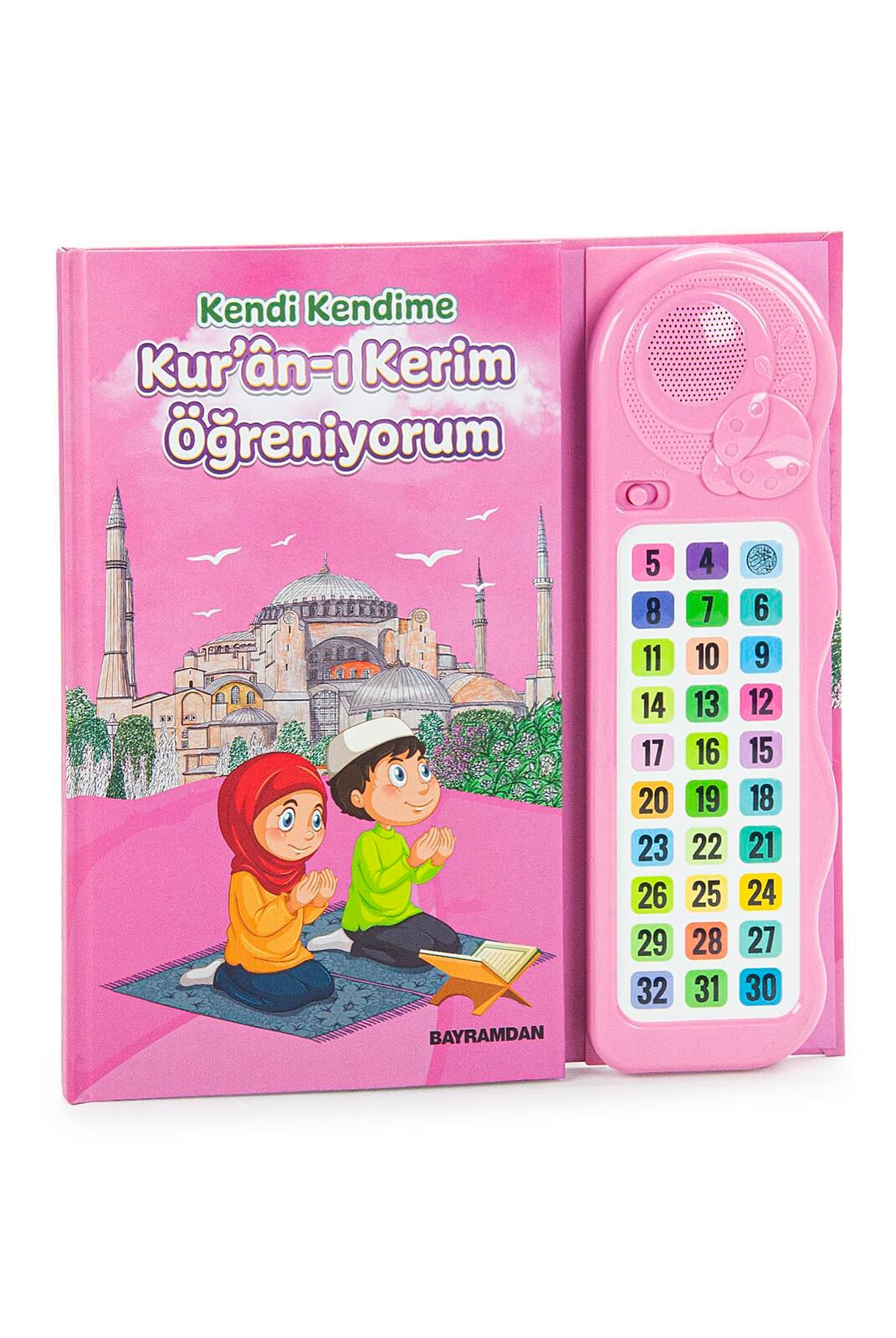 Sesli Elif Ba Kuranı Kerim Öğreten Cihaz Seti Kitaplı Pembe