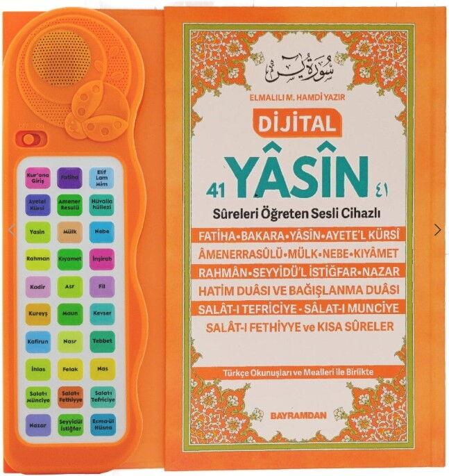 Sesli Yasini Şerif Ögreten Cihaz Sesli Yasin Kitaplı Turuncu